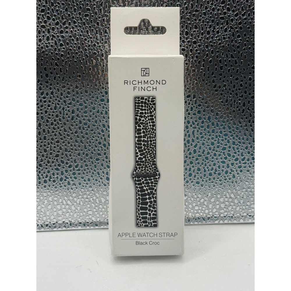 Richmond‎ & Finch Apple Watch Strap Black Croc 20mm Band